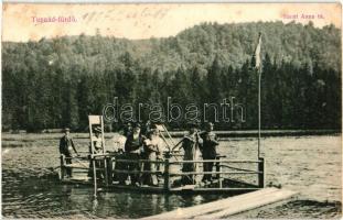 Tusnád-fürdő, Baile Tusnad; Szent Anna tó lapátkerekes kompjárattal / ferry on the lake  (EK)