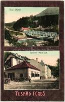 Tusnád-fürdő, Baile Tusnad; Alsó vashíd, Anna és Emma villa / railway bridge, villas