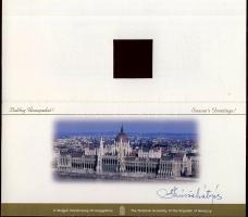 2000 Szűrös Mátyás aláírása üdvözlőlapon