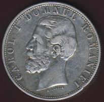 Románia 1881B. 5L Ag T:3+ ph