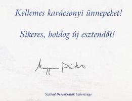 2000 Magyar Bálint aláírása üdvözlőlapon