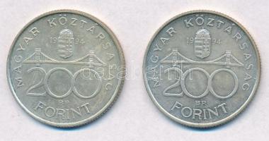 1994. 200Ft Ag "Deák" (2x) T:2