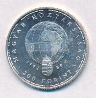 1992. 200Ft Ag "Veszélyeztetett állatvilág - Gólya" T:BU 
Adamo EM126