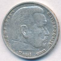 Német Harmadik Birodalom 1936A 5M Ag "Hindenburg" T:2 
German Third Reich 1936A 5 Mark Ag...