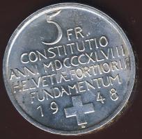 Svájc 1948. 5Fr Ag "100 éves az Alkotmány" T:2/3