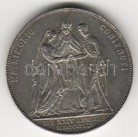 Österreich, 1854, 1/2 Conventions T=1 Gulden "Auf die Vermählung 1854", Silber, J.299, Erh...