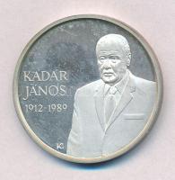 Kósa István (1953-) 1989. Kádár János Ag emlékérem (31g/0.925/38mm) T:1-(PP) fo.