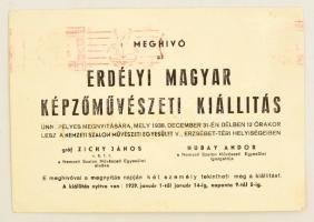 1938 Erdélyi Magyar Képzőművészeti Kiállítás meghívója