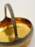 Ezüst(Ag) cukorka kínáló, jelzett, d: 10 cm, m: 3 cm, nettó: 157 g