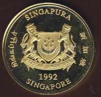 Szingapúr 1992. 25$ Au 7,7757g T:PP R! Csak 2000db!