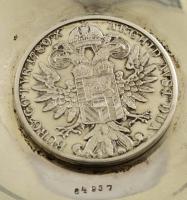 Ezüst(Ag) ékszeres tálka, Mária Terézia érmével, jelzett,  10x10 cm, nettó: 84 g