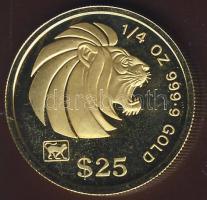 Szingapúr 1992. 25$ Au 7,7757g T:PP R! Csak 2000db!