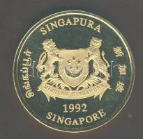Szingapúr 1992. 50$ Au 15,55g T:PP R! Csak 2000db!