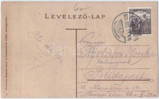 Balassagyarmat, Fő utca, Gescheit üzlete, zsinagóga a háttérben. Wertheimer Zsigmond kiadása (fa)