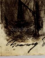 Barcsay jelzéssel: Női akt. Szén, papír, felcsavarva, 73×53 cm