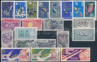 1963-1965 Space exploration motive 8 diff sets + 1 block + 3 stamps 1963-1965 Űrkutatás motívum 8 kl...