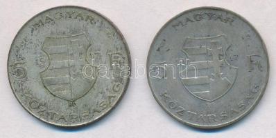 1947. 5Ft Ag "Kossuth" (2x) T:2-,3 patina