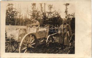 1917 Galícia. Sebesült osztrák-magyar katonák szállítása / WWI transporting the injured Austro-Hungarian K.u.K. soldiers. photo