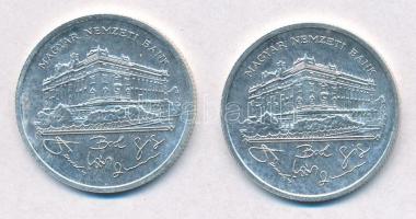 1992. 200Ft Ag "MNB" (2x) T:1-,2