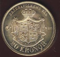 Svédország 1873. 20Kr Au 8,9606g II.Oszkár T:1-/2+