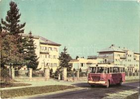 10 db MODERN magyar városképes lap autóbuszokkal / 10 modern Hungarian town-view postcards with auto...