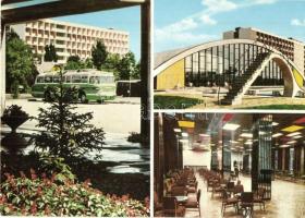 10 db MODERN magyar városképes lap autóbuszokkal / 10 modern Hungarian town-view postcards with auto...