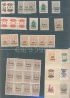 Adópengős illetékbélyegek 37db részben összefüggésekben, bankjegy helyett is forgalomban voltak!