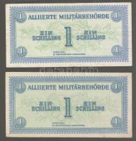 Ausztria/nemzetközi megszállás 1944. 1Sch (4x), 2Sch (2x), 5Sch (2x) T:II,II/III