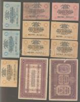 Olaszország/Velence/osztrák-magyar megszállás 1918. 5c(2x), 10c(5x),50c(2x), 1L(2x), 2L(2x) összesen 13db T:I-,II,III,IV