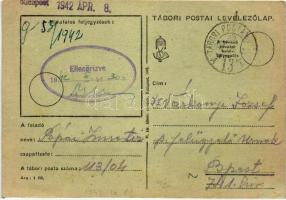 1942 Boldog Magyar Húsvétot! Tábori Postai Levelezőlap / WWII Hungarian military field post, Easter ...
