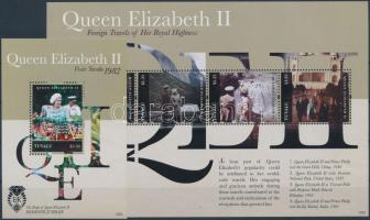 Queen Elizabeth II.'s travel minisheet + block, II. Erzsébet királynő utazásai kisív + blokk