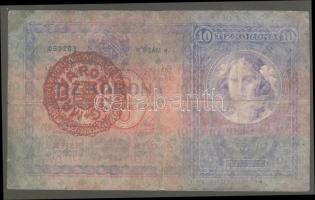 1904. 10K piros "Magyarország" körbélyegzővel T:III/IV