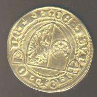 Német Államok/Mainz/Érsekség Aranyforint Au 3,47g II. János (1397-1419) Fr.1616 T:3-