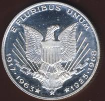 USA "Robert és John Kennedy" Ag emlékérem 13,92g T:1