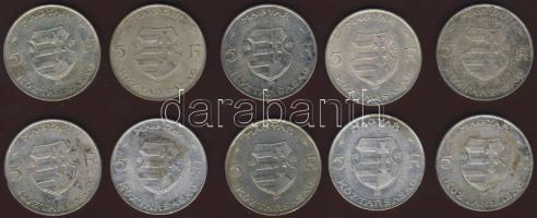 1947. 5Ft Ag "Kossuth" (10x) T:2,2/3