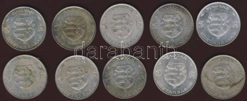 1947. 5Ft Ag "Kossuth" (10x) T:2,2/3