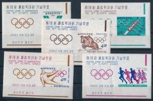 Tokiói nyári olimpia vágott blokksor Tokyo Summer Olympics imperforated blockset