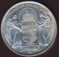 1939. 5P Ag "Horthy balra" T:2 vékony k.