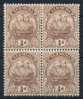 1910 Forgalmi, vitorláshajó négyestömb Mi 34