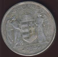 1930. 5P Ag "Horthy jobbra" T:3