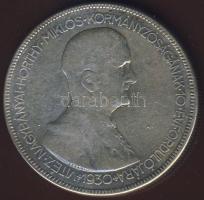 1930. 5P Ag "Horthy jobbra" T:3