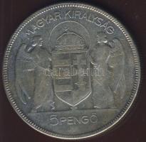 1930. 5P Ag "Horthy jobbra" T:3