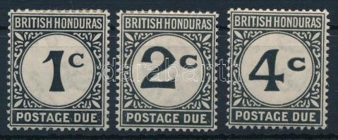 Brit Honduras Portó sor, Brit Honduras Postage set