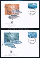 WWF Bluefin tuna set 4 FDC WWF: Kékúszójú tonhal sor 4 db FDC-n