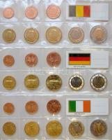 Nagy Euro-gyűjtemény, 176klf db, benne emlékérmek, sok jobbal, többek között Finnország, San Marino,...