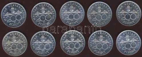 1992. 200Ft Ag (10x) "MNB" T:BU
