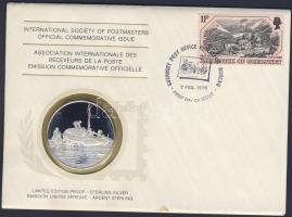 Guernsey 1978. "Guernsey-i metszetek tiszeteletére" kiadott hivatalos, limitált Ag emlékérem érmés borítékon T:PP Tanúsítvánnyal!