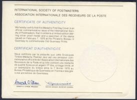 Guernsey 1978. "Guernsey-i metszetek tiszeteletére" kiadott hivatalos, limitált Ag emlékér...