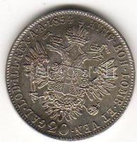 Ausztria/magyar verdejel 1854B  20Kr ezüst  T:1
