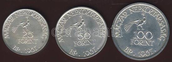 1967. 25Ft Ag, 50Ft Ag, 100Ft Ag "Kodály" sor T:BU